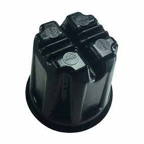 Держатель круглого проводника 8-10 мм на плоской кровле, пластик с бетоном (110мм)