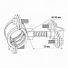 Держатель проводника круглого 8-10 мм на трубе 32-36 мм, оцинк.