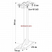 Универсальный держатель мачты молниеприемной d=20-40 мм, L=500 мм оцинк.